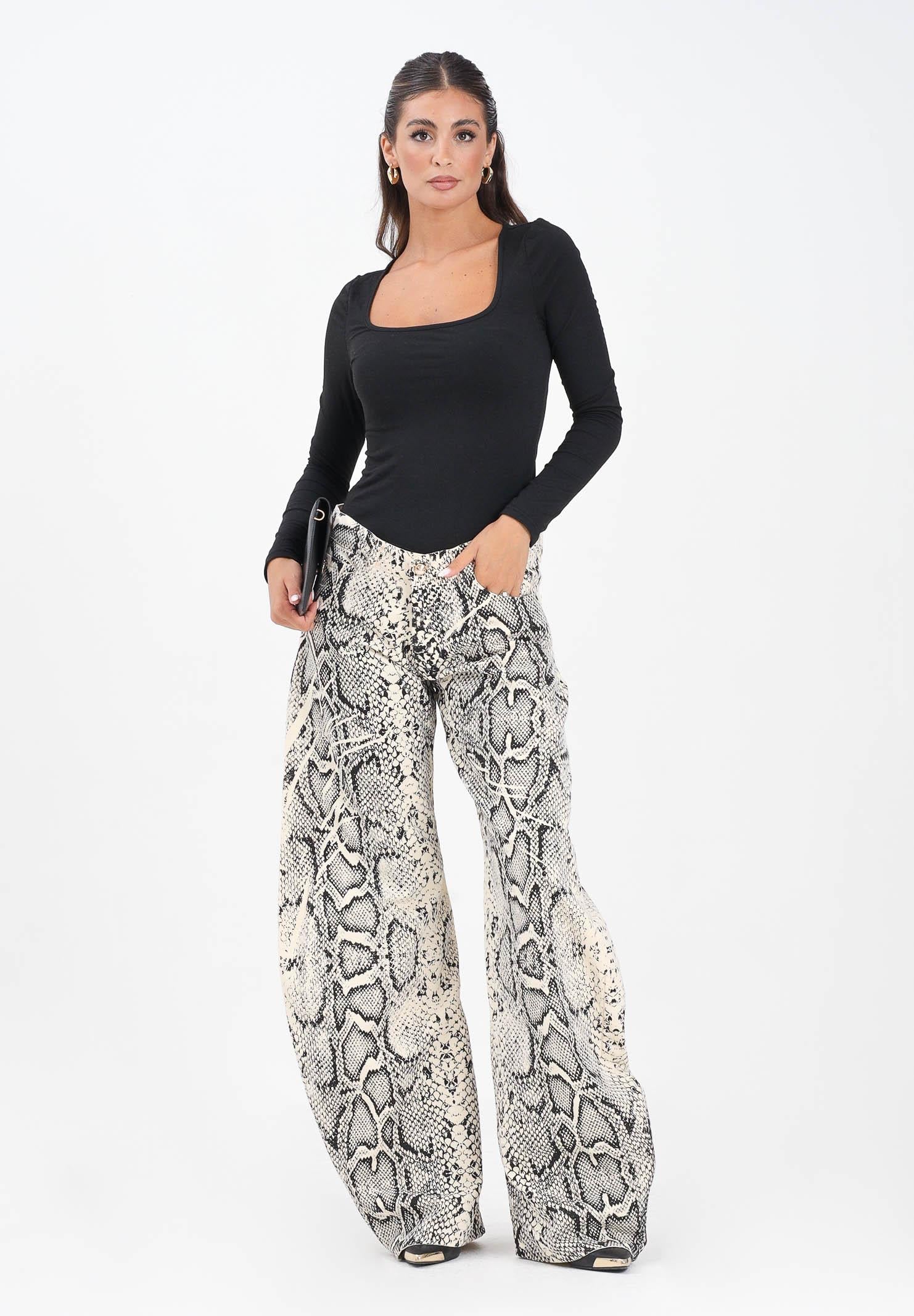 MYEM Jeans Emanuela panna da donna con stampa pitonata EMANUELA4  MYEM 