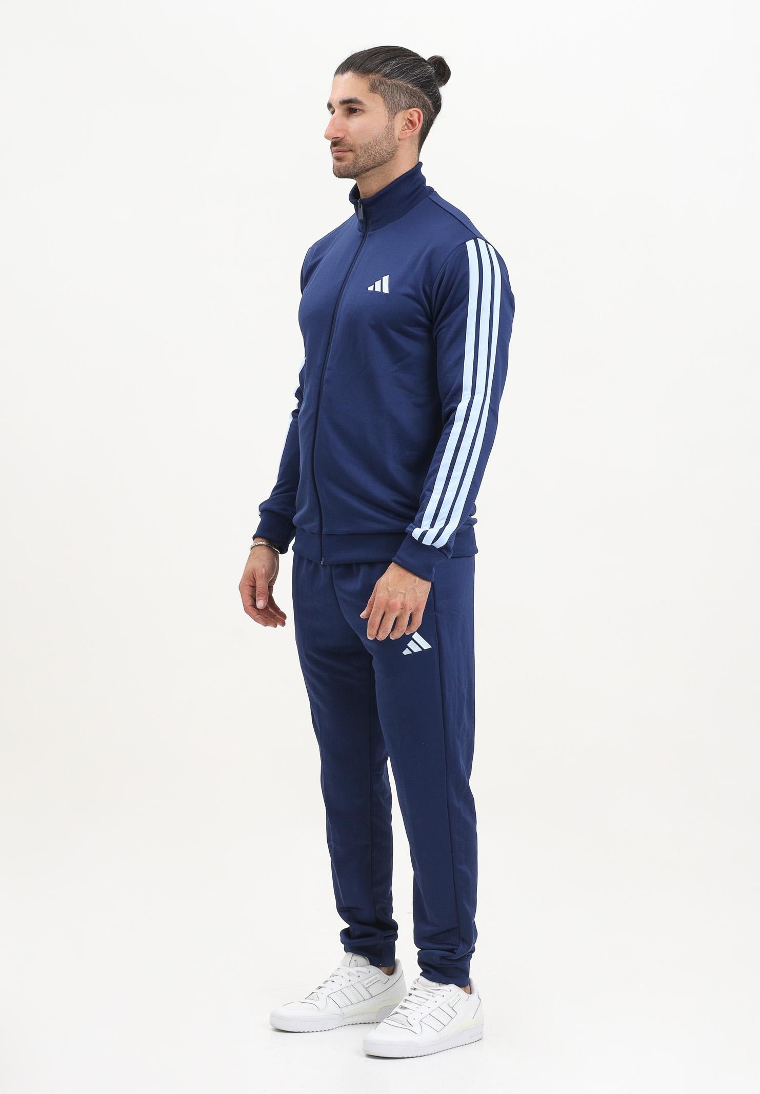 ADIDAS PERFORMANCE Tuta 3S FT TT TS blu da uomo JI8873  ADIDAS PERFORMANCE 