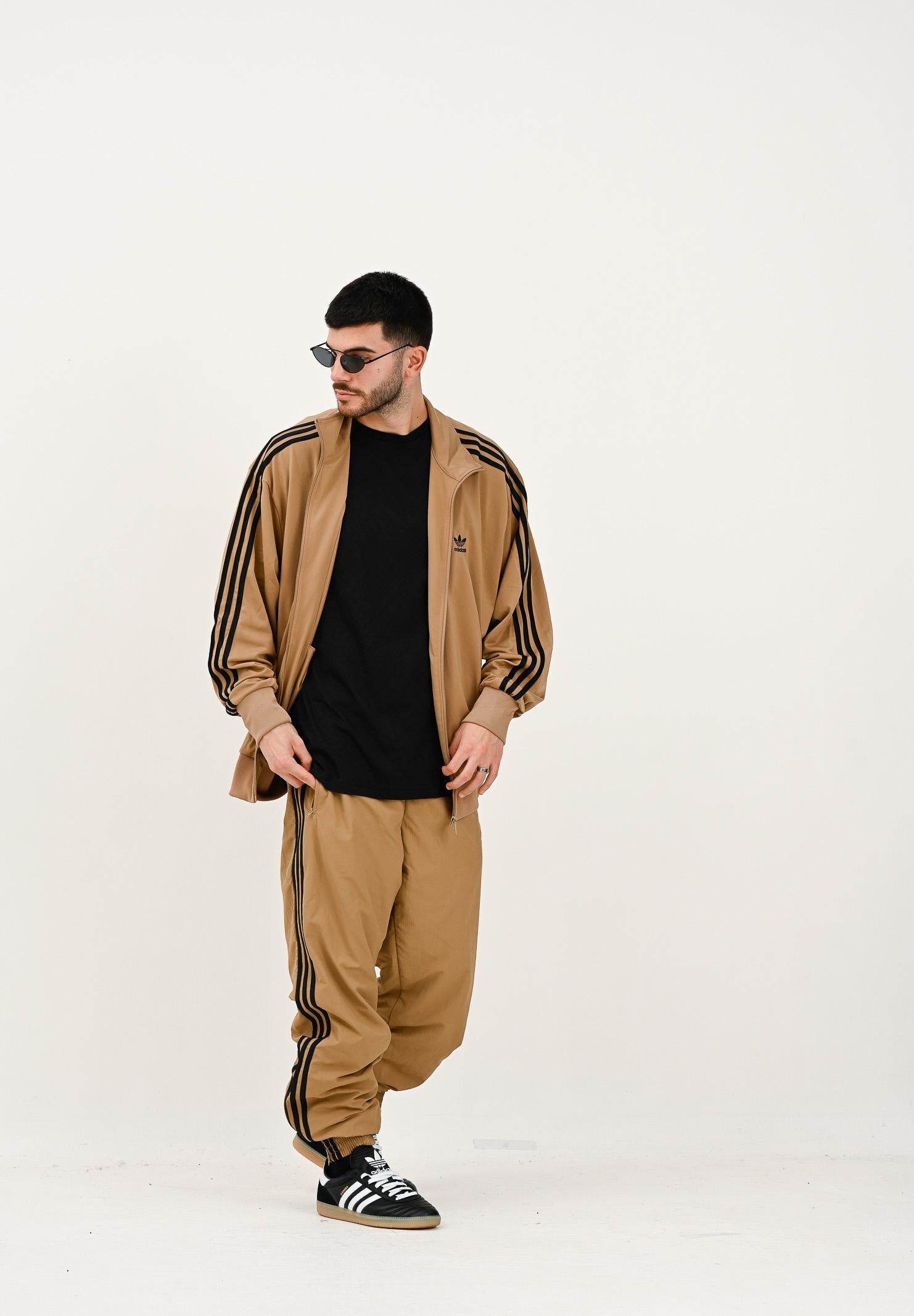 ADIDAS ORIGINALS Felpa con zip Adicolor Classic beige da uomo JY1278 . ADIDAS ORIGINALS 