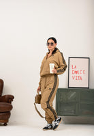 ADIDAS ORIGINALS Giacca a vento Adicolor Woven Firebird beige da uomo JY1333 . ADIDAS ORIGINALS 