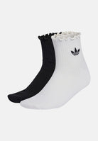 ADIDAS ORIGINALS Calzini (2 paia) Ruffle bianchi e neri da donna KD8367 . ADIDAS ORIGINALS 