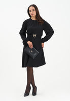 PINKO Abito longuette nero da donna con cintura Love Birds 105727A2U2 Z99 PINKO 