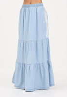 ADIDAS ORIGINALS Gonna lunga SUMMER GLOW in denim chiaro da donna KY8113 . ADIDAS ORIGINALS 