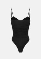 ELISABETTA FRANCHI Body nero da donna con drappeggi BO00456E2 110 ELISABETTA FRANCHI 