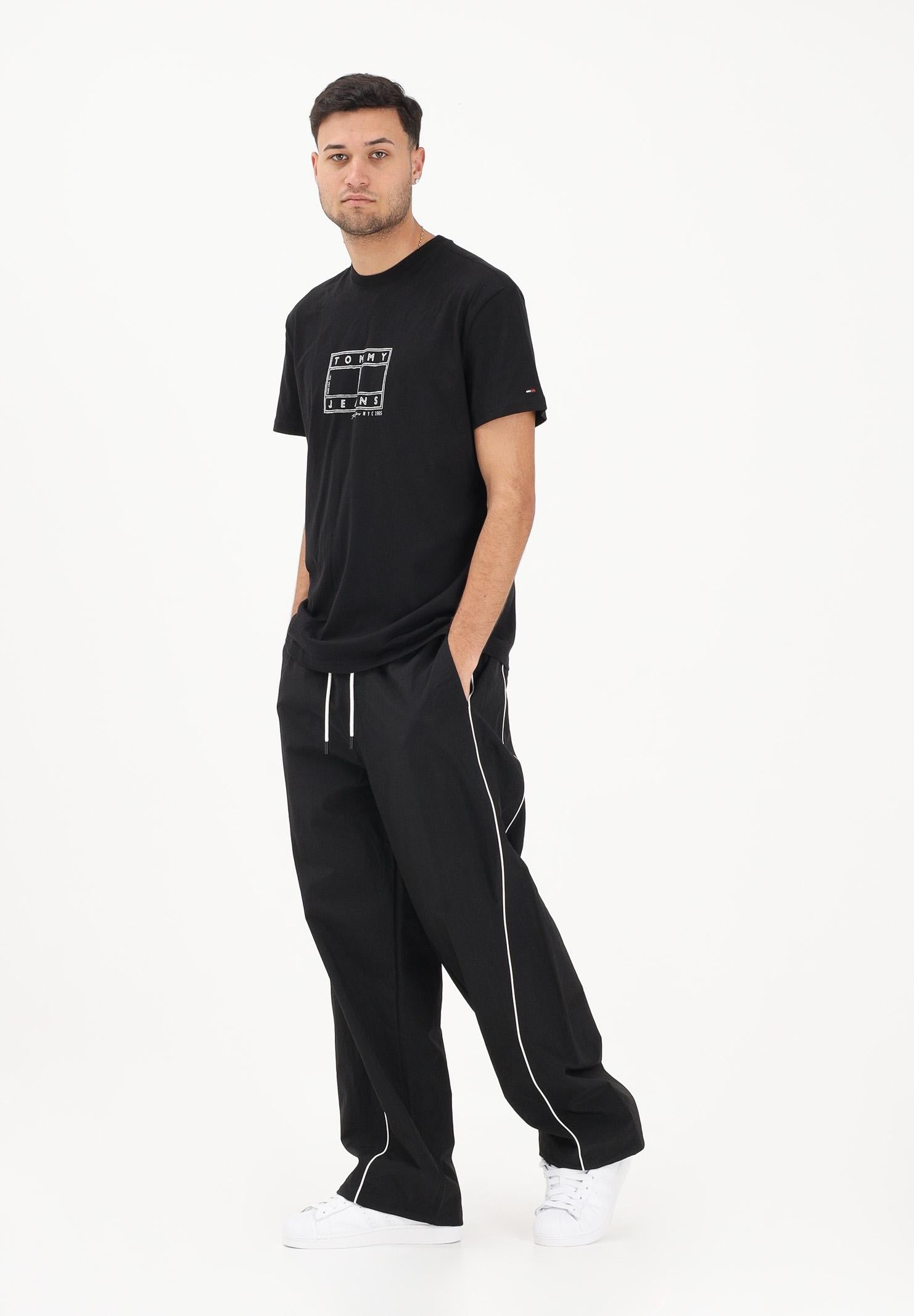 TOMMY JEANS Pantalone sportivo Theo nero da uomo DM0DM23111 BDS TOMMY JEANS 