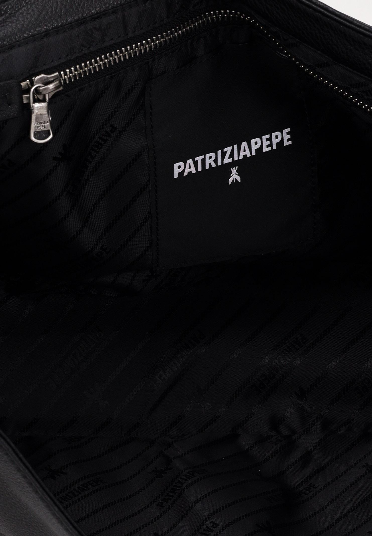 PATRIZIA PEPE Borsa a spalla "ESSENTIAL" Fly nera da donna 8B0280L165 K103 PATRIZIA PEPE 