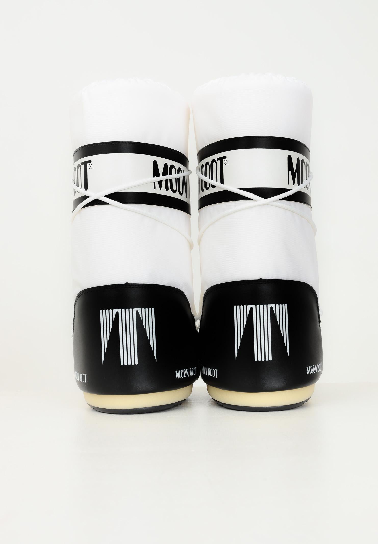 Stivali da neve ICON bianco e nero per uomo e donna 80D1400440 NA02 MOON BOOT 