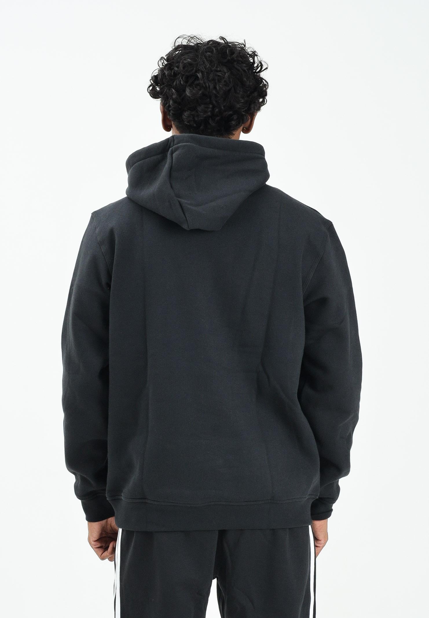 ADIDAS ORIGINALS Felpa con cappuccio Trefoil Essentials nera da uomo IY4930 . ADIDAS ORIGINALS 