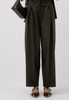 VICOLO Pantalone elegante nero da donna con motivo gessato e strass TF0136 FFNE VICOLO 