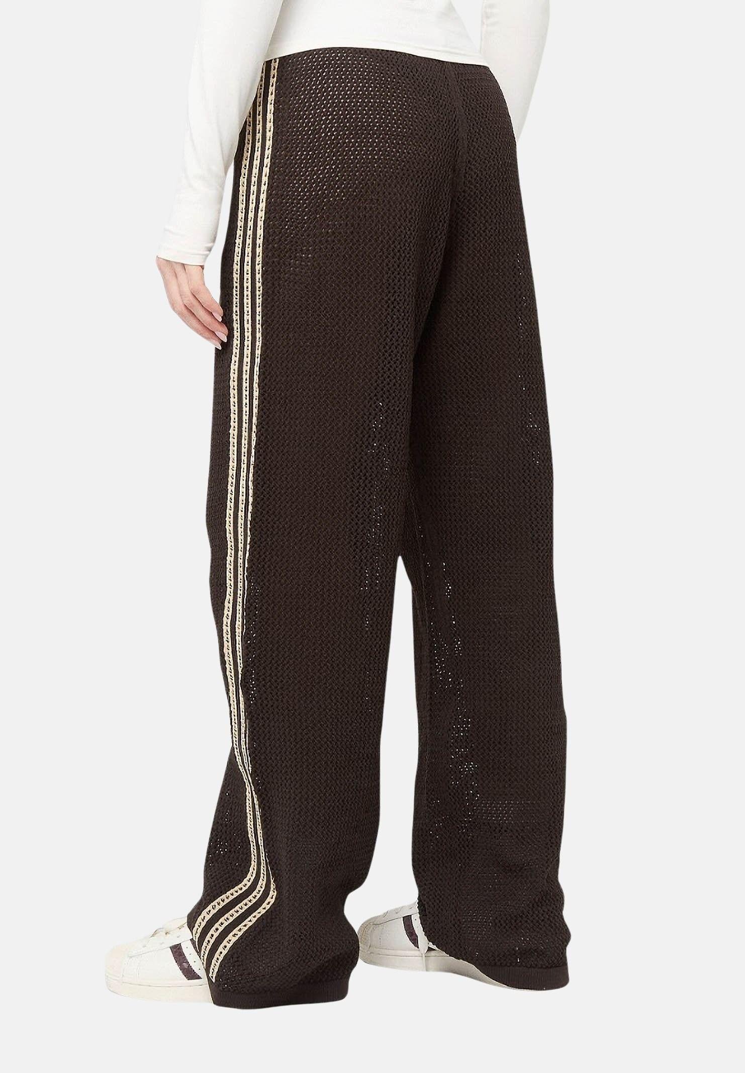 ADIDAS ORIGINALS pantaloni sportivi Crochet Trackpant marrone marrone donna. KQ6656 . ADIDAS ORIGINALS 