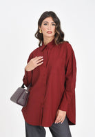 JDY Camicia a manica lunga bordeaux da donna 15311717 Cabernet JDY 