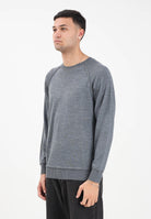 BLAUER Maglioncino girocollo grigio da uomo con patch logo 25WBLUM01283-007360 M96 BLAUER 