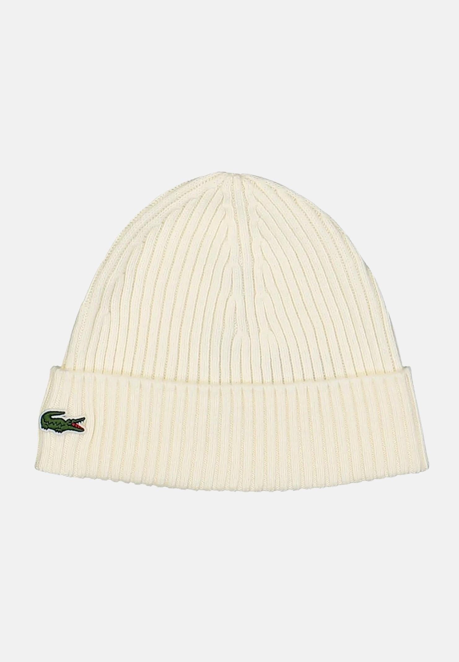 LACOSTE Berretto di lana panna per uomo e donna RB0001 70V LACOSTE 