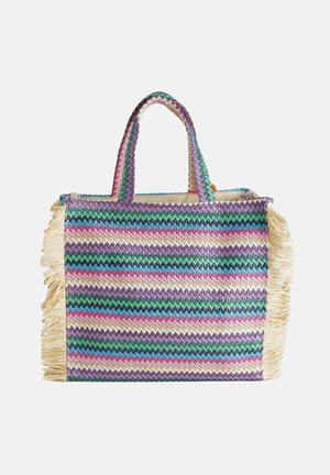 MARC ELLIS Borsa BUBY S CLAIRE L in rafia multicolore da donna BUBY-S-CLAIRE-L MUPI MARC ELLIS 