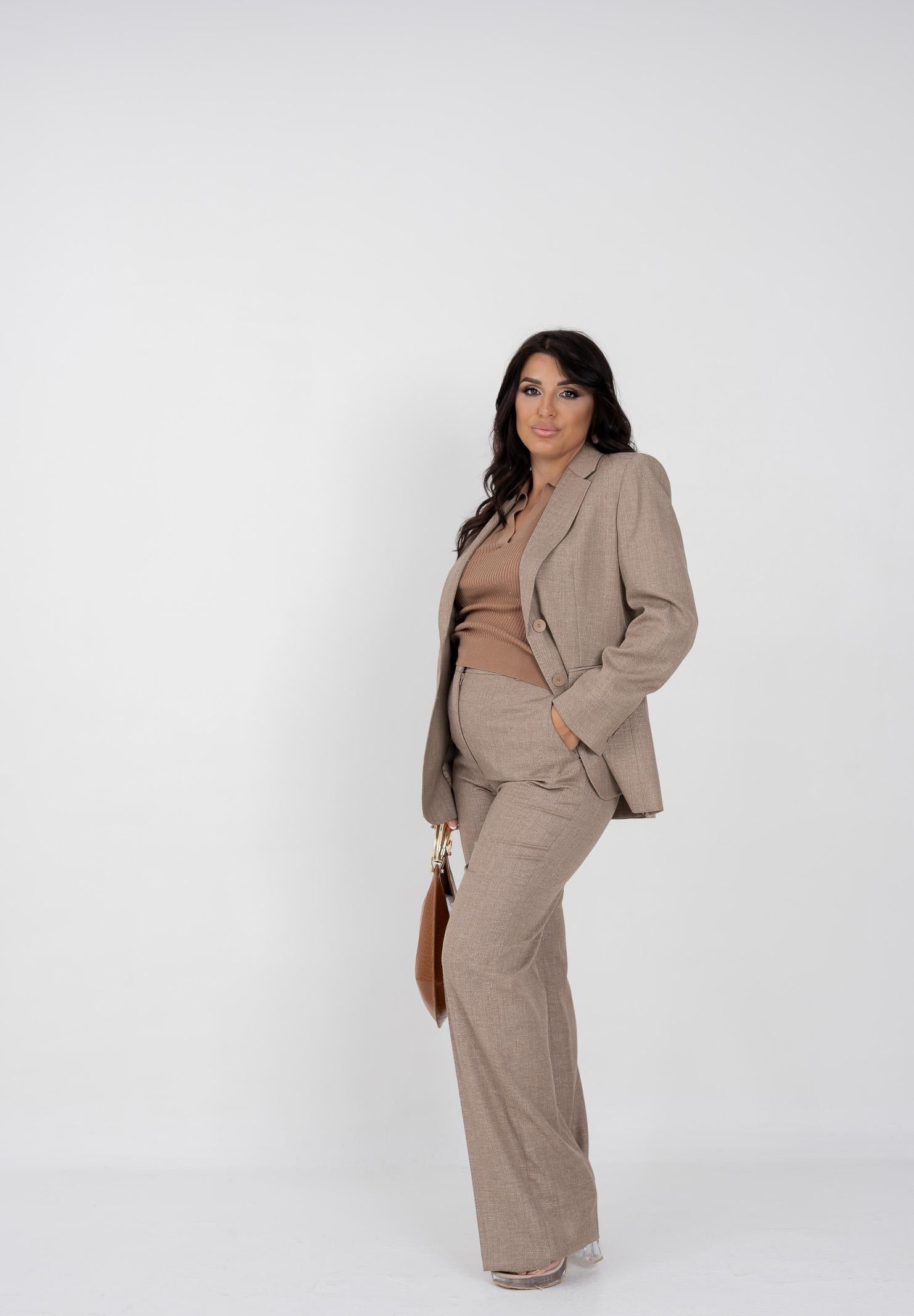 MAX MARA Giacca monopetto HODEIDA beige da donna 2526046071600 002 MAX MARA 