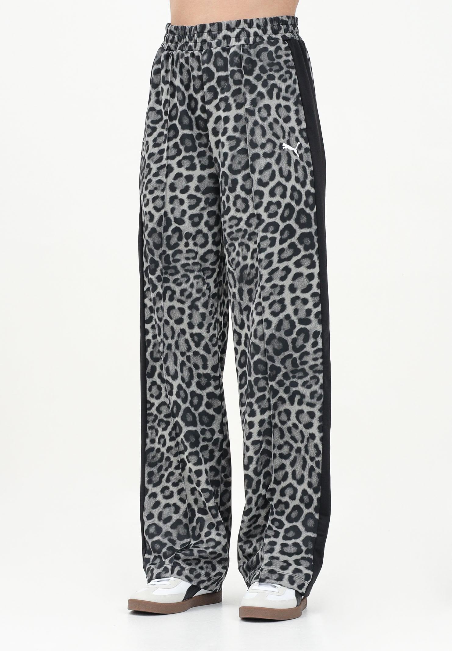 PUMA Pantalone sportivo T7 Leo Luxe Aop Straight Op nero da donna 632343 01 PUMA 