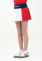 DSQUARED2 Gonna corta tricolore per donna e bambina con stampa logo DQ2810D0ABR DQ100 DSQUARED2 