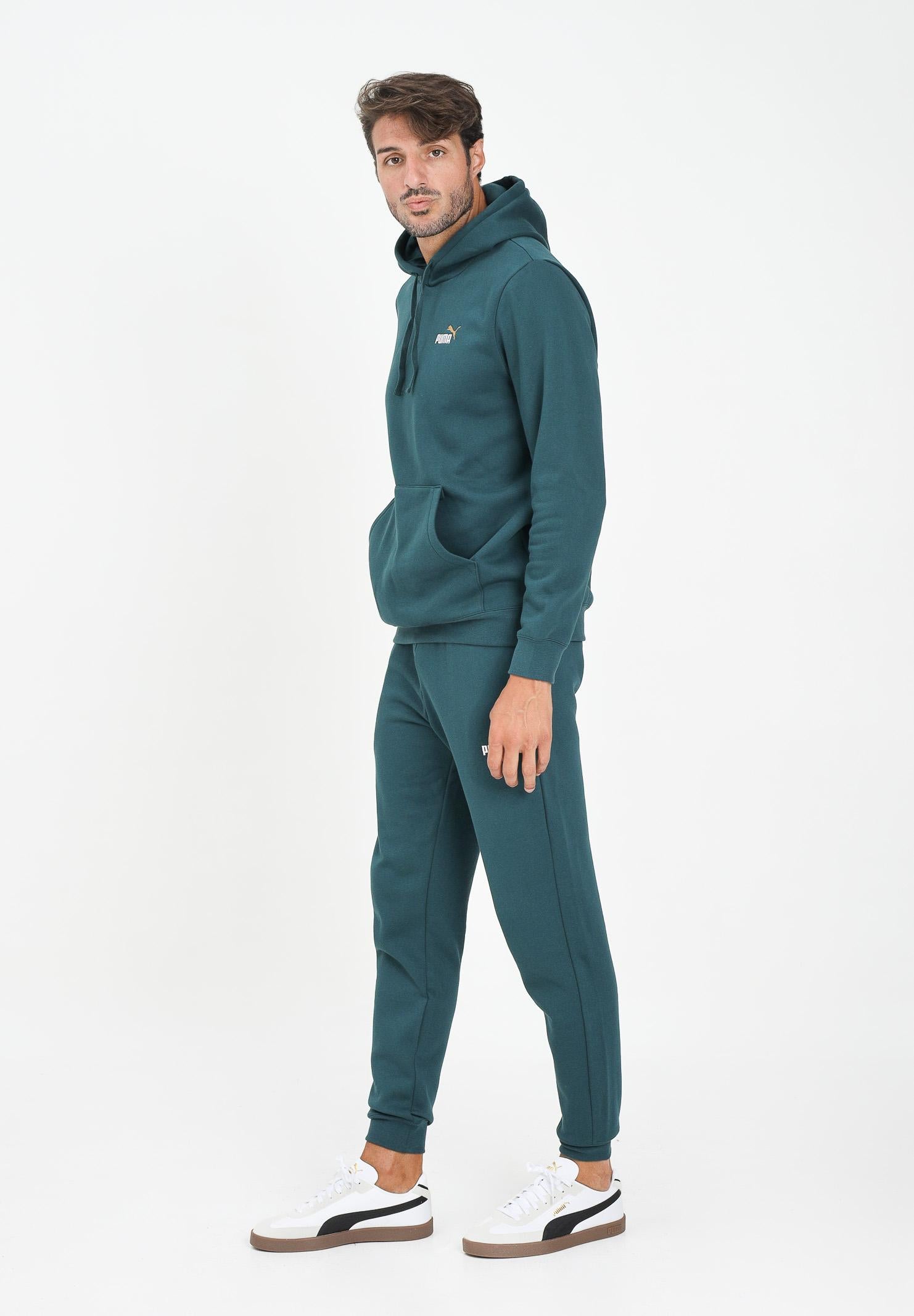 PUMA Pantalone sportivo Essentials con logo N. 1 bicolore verde petrolio da uomo 684713 75 PUMA 
