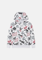NIKE Felpa con cappuccio RWB GRAFFITI TAG bianca da bambino 9Q1203 001 NIKE 