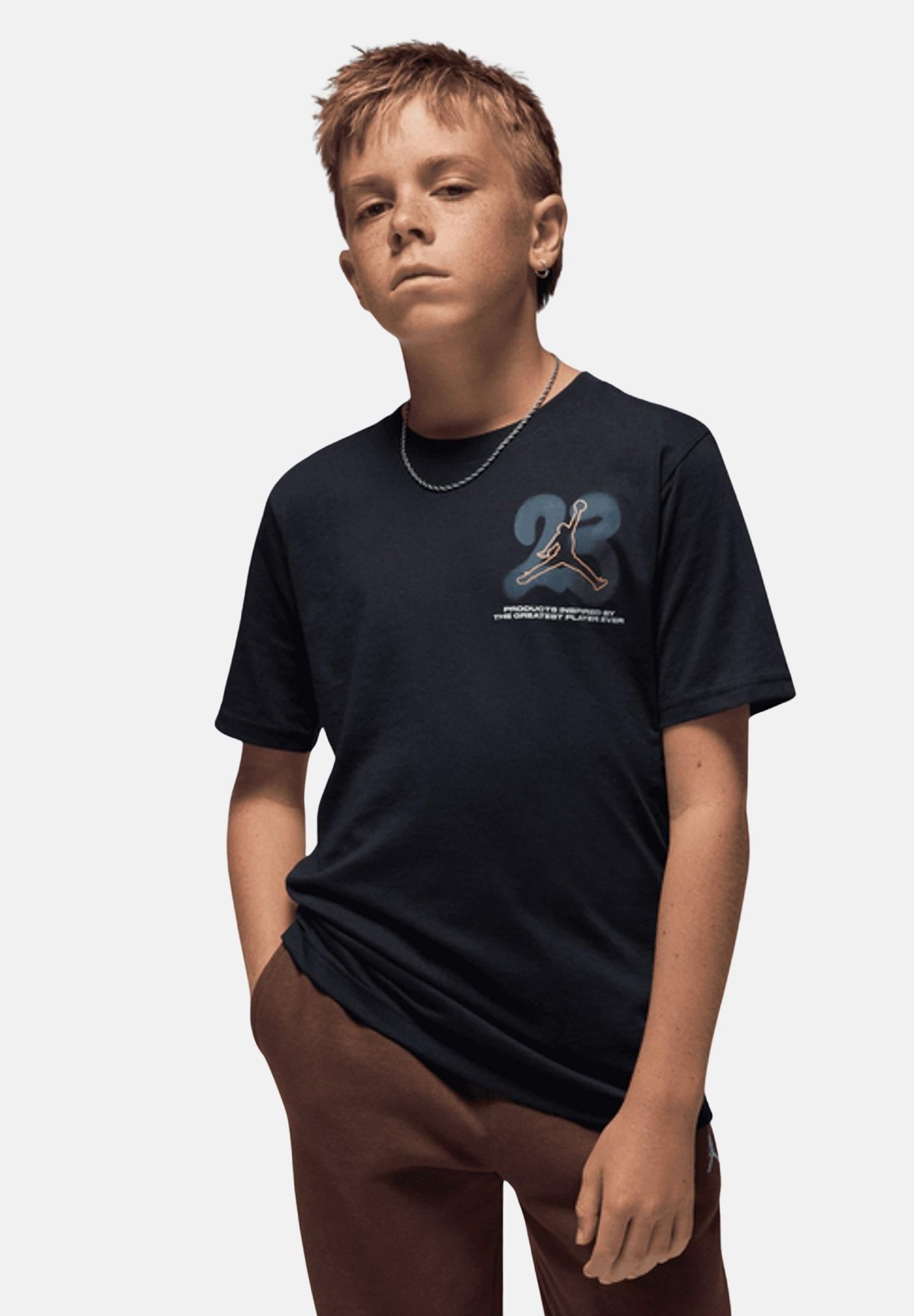 NIKE T-shirt a manica corta 23 Spray nera da bambino 95F366 023 JORDAN 