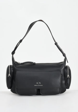 ARMANI EXCHANGE Borsa a spalla nera da donna stile cargo XW000404AF12589 UC001 ARMANI EXCHANGE 