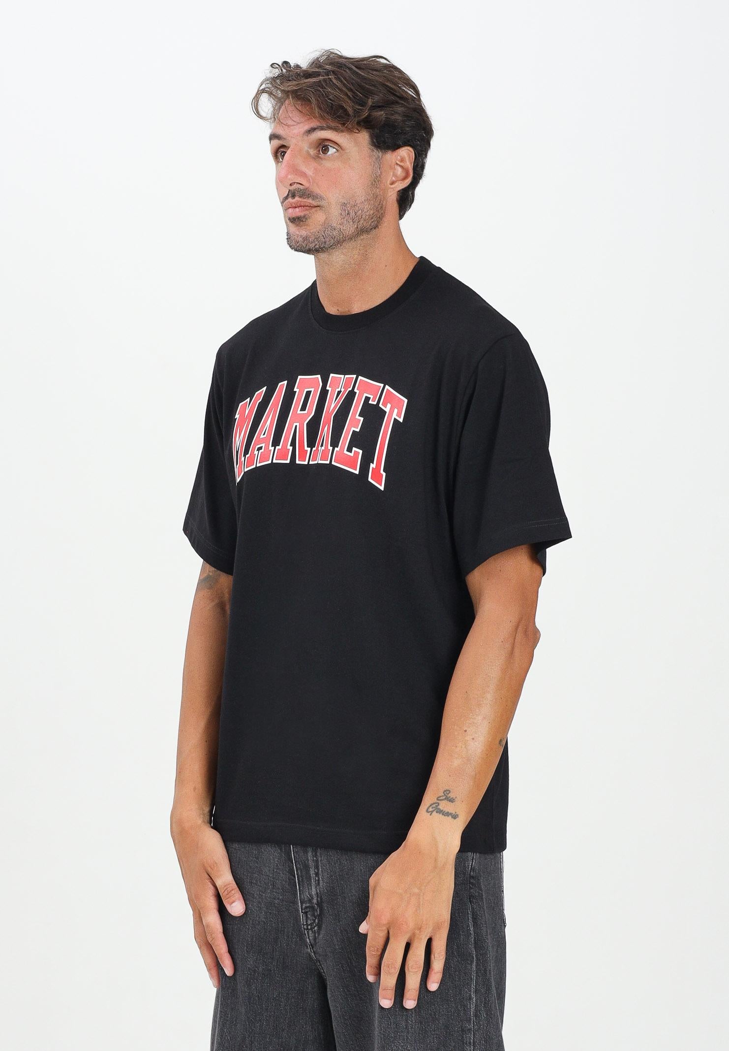 MARKET T-shirt a manica corta nera da uomo con stampa logo F5MKMATH008 110 MarKET 