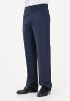 PATRIZIA PEPE Pantalone elegante blu da uomo con cintura alta 5P0557A1WK C166 PATRIZIA PEPE 