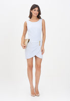 ELISABETTA FRANCHI Abito corto ghiaccio da donna con bottoni gioiello AB79856E2 EA7 ELISABETTA FRANCHI 