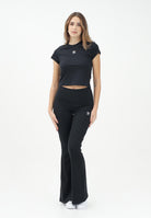 ADIDAS ORIGINALS Leggings sportivo Essentials Rib Flared nero da donna IW5727 . ADIDAS ORIGINALS 