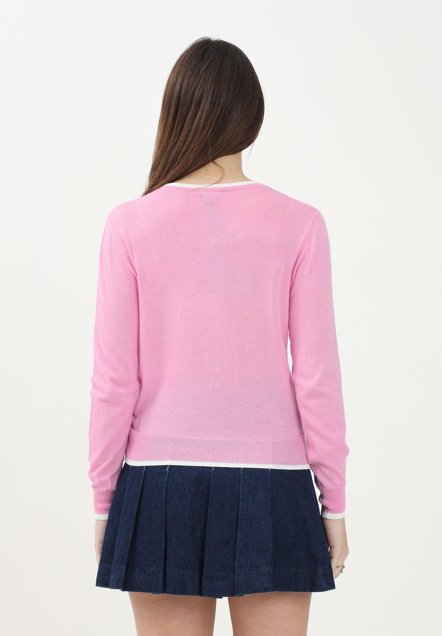 N21 Maglioncino girocollo rosa per donna, ragazze e bambine con taschino N2101WN0424 0N318 N21 