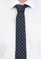 Cravatta blu da uomo con fantasia a pois 1303 5 LANVIN 