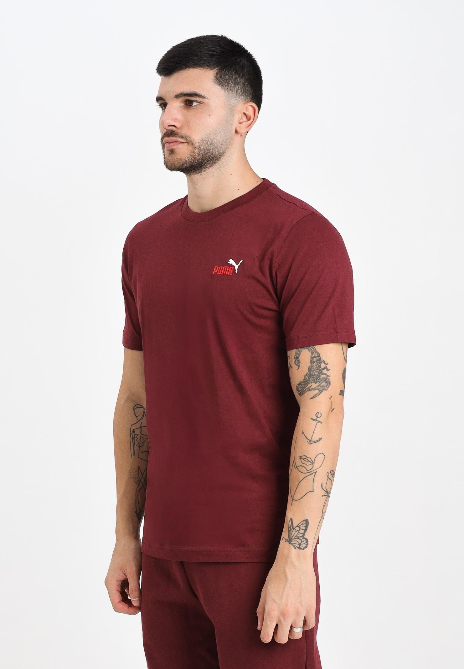 PUMA T-shirt a manica corta Essentials bordeaux da uomo 684717 96 PUMA 