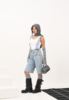 ADIDAS ORIGINALS Salopette adidas X Jeremy Scott Pride in denim chiaro da donna JY2022 . ADIDAS ORIGINALS 