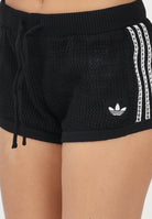 ADIDAS ORIGINALS Shorts Knitted Crochet nero da donna KC6478 . ADIDAS ORIGINALS 