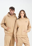 BARROW Felpa con cappuccio beige per uomo e donna rifinita da stampa logo F5BWUAHS068 307 BARROW 