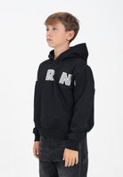 MARNI Felpa con cappuccio nera per donna, ragazzi e bambini rifinita da logo Patch Marni ricamato M01266M00V0 0M90D MARNI 