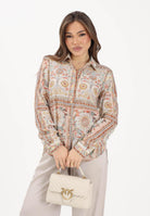 JUST CAVALLI Camicia a manica lunga panna da donna con fantasia 80PAL222NS776 774 JUST CAVALLI 