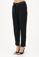 ONLY Pantalone nero da donna con cintura coordinata 15367751 BL ONLY 