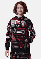 JORDAN Felpa con cappuccio French Terry Printed nera da bambino 95D741 023 JORDAN 
