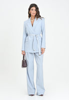 ELISABETTA FRANCHI Tailleur celeste da donna con cintura TP00257E2 EA7 ELISABETTA FRANCHI 