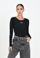 MAISON MARGIELA Body a maniche lunghe nero per donna e ragazze con logo M60911MM06L M6900 MAISON MARGIELA 