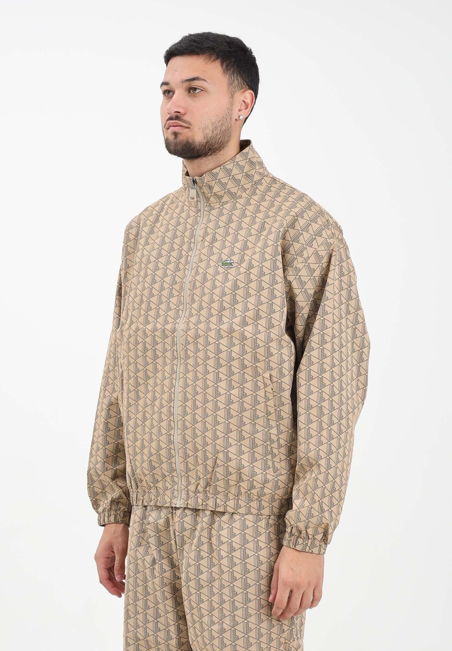 LACOSTE Giacca a vento Monogram beige da uomo BH8902 IXQ LACOSTE 
