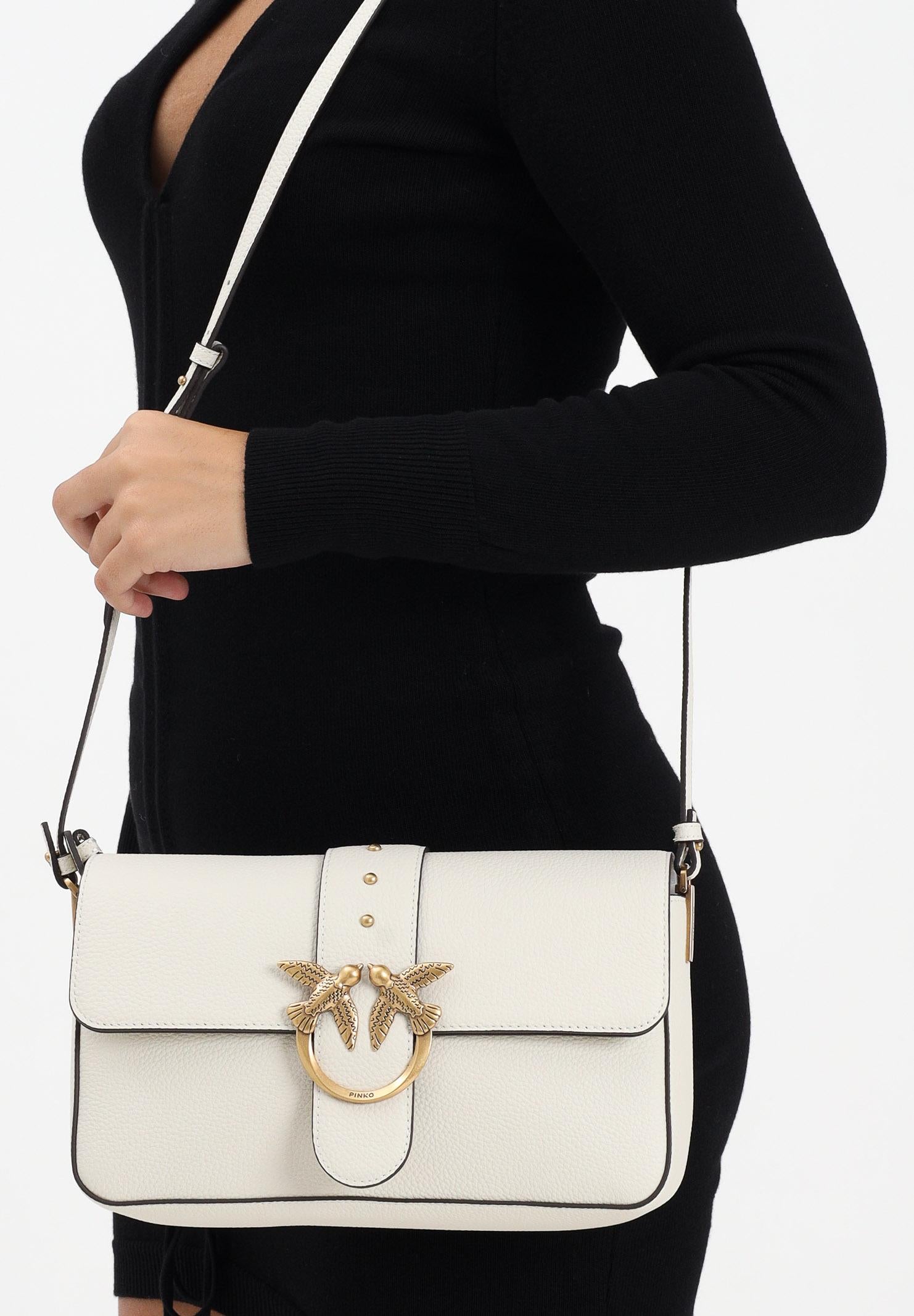 PINKO Borsa a tracolla Love Bag Slouchy panna da donna 104524A2OX Z14Q PINKO 