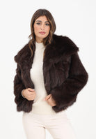 ONLY Pelliccia sintetica marrone da donna 15348977 ChocolateTorte ONLY 