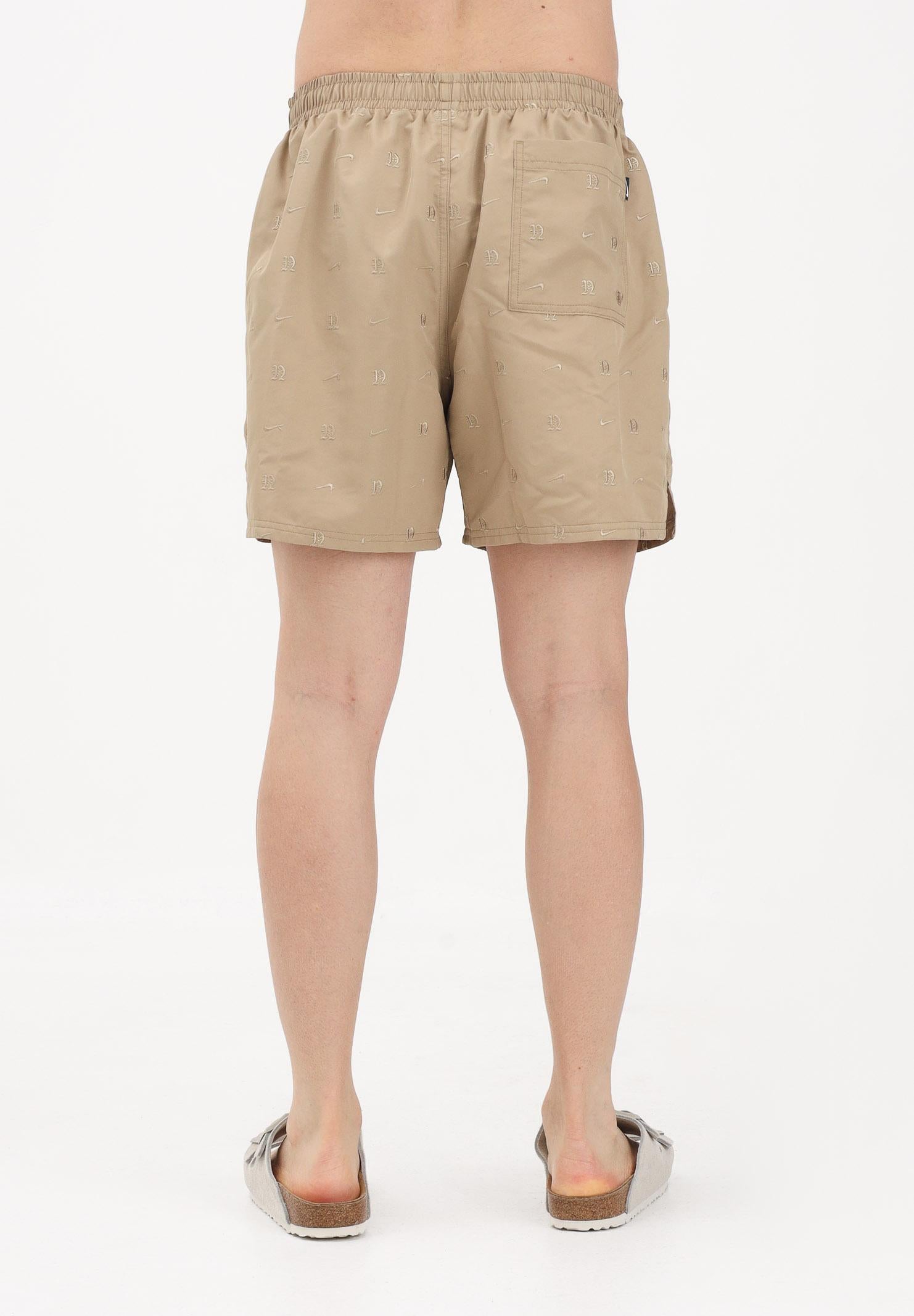 NIKE Shorts mare beige da uomo con ricami NESSG505 241 NIKE 
