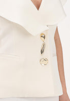 SIMONA CORSELLINI Gilet panna da donna con bottoni gioiello P26CPGI01401 V0359 SIMONA CORSELLINI 