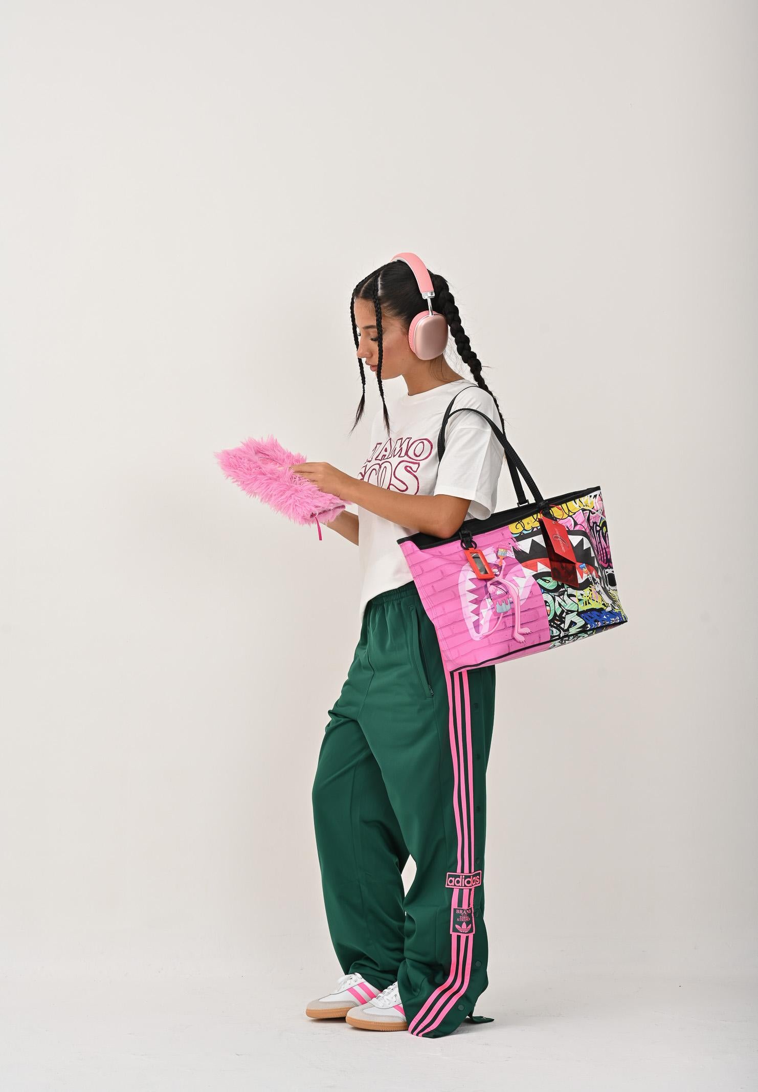 ADIDAS ORIGINALS Pantalone sportivo Adibreak verde  e rosa per uomo e donna KD6662  ADIDAS ORIGINALS 