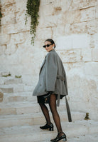 SIMONA CORSELLINI Cappotto corto grigio da donna A25CPCPV0301-C00180 V0742 SIMONA CORSELLINI 