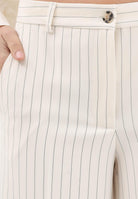 VICOLO Pantalone panna da donna con motivo gessato TAB0206 ABFBU VICOLO 