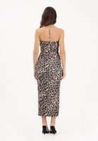 TWENTY FOURHAITCH Abito midi Palau leopardato da donna nei toni caldi del beige e nero A0113MAC62P MA TWENTY FOURHAITCH 